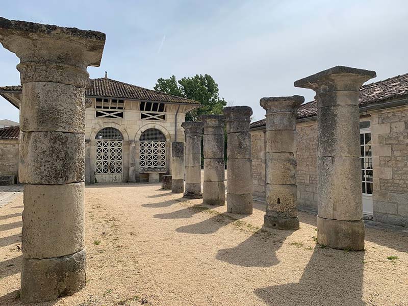 Columns of the archaeological museum in Saintes