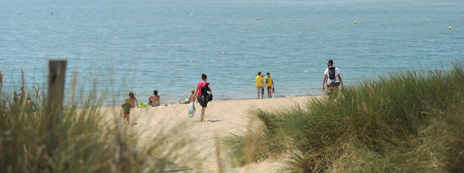 Dune de sable sur la plage de Saint-Trojan à Oléron