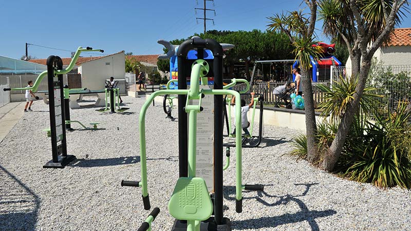 Children's play area at the campsite in Oléron